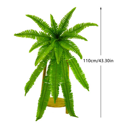 Faux Ferns Leaves Home Room Decor Hanging Artificial Plant Plastic Leaf Grass Outdoor Wedding Party Wall Balcony Decoration