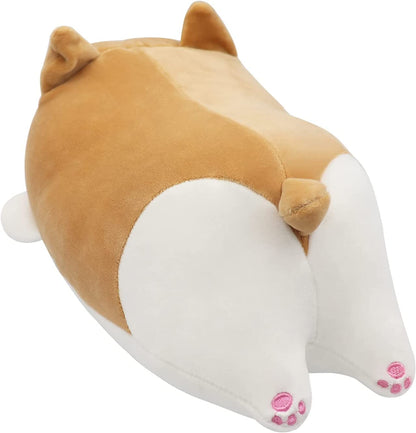 13.7”/35Cm Corgi Plush Cute Pillow Dog Plush Kawaii Plush Cute Stuffed Animal Plush Pillows Corgi Stuffed Animal Plush Dog,Stuffed Animals for Girls Birthday,Brown