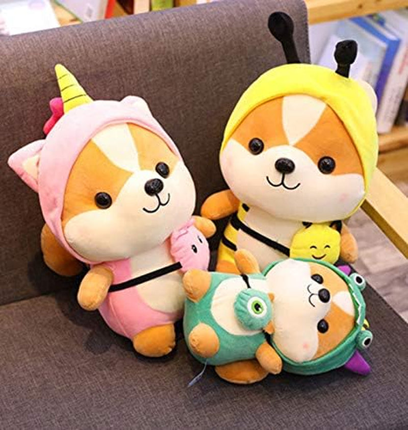 Squirrel-Bee Stuffed Animal Squirrel Wearing Bumble Bee Costume Plushies Chipmuck Dressed as Cute Honeybee Plush Toys Chipmuck for Kids Stuffed Shiba Inu Animals for Lover 10 Inch