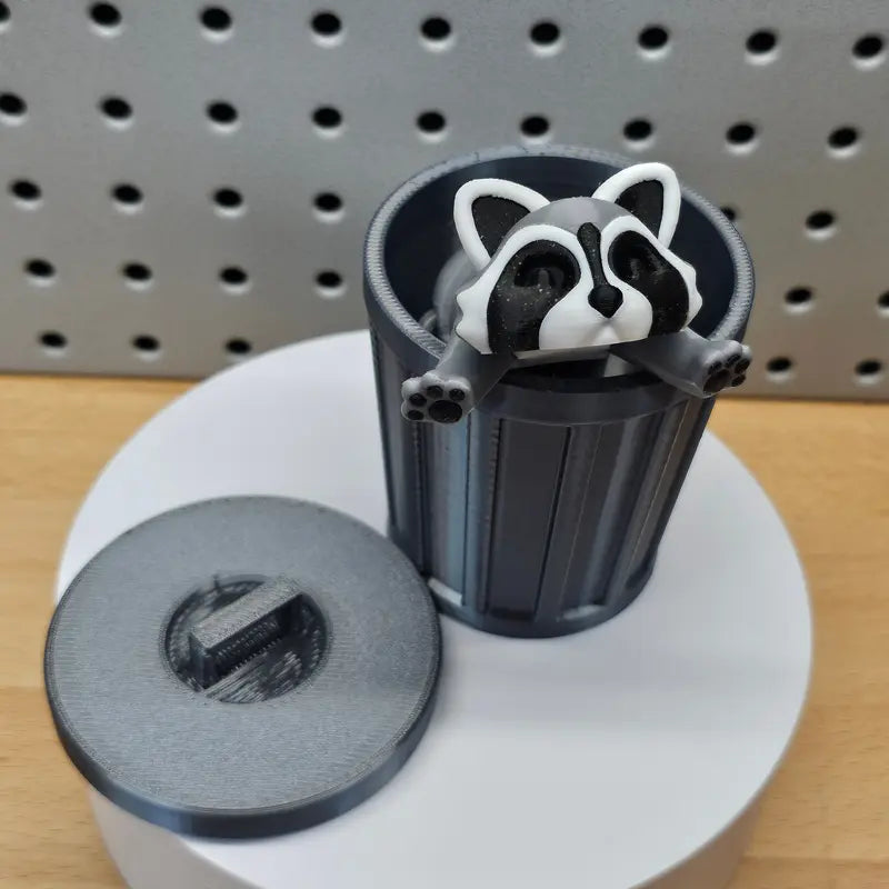 Techmakesart - 3D Printed Raccoon - Articulates, Is Super Cute, Perfect for Fidgeting, Makes a Great Desk Top Companion.