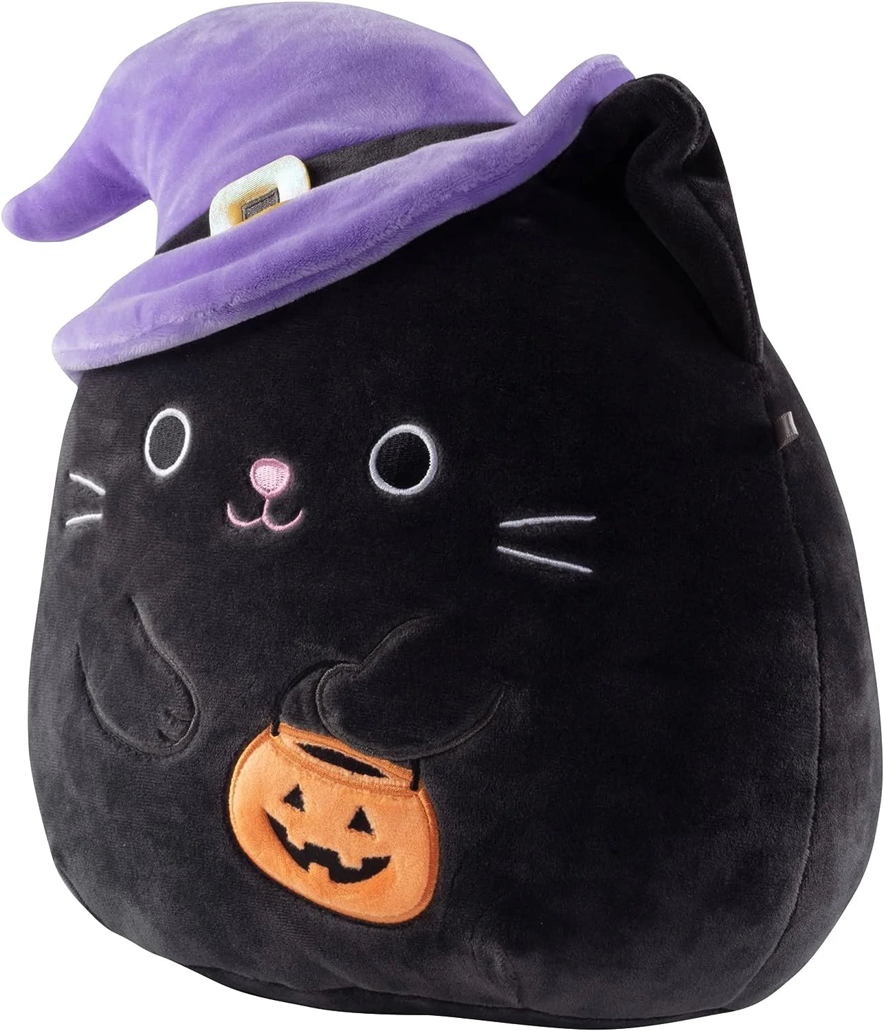 10" Black Cat with Witch Hat - Official Kellytoy Halloween Plush - Cute and Soft Stuffed Animal Toy - Great Gift for Kids