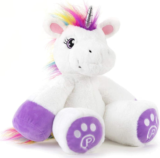 Poppy the Unicorn - 18-Inch Stuffed Animal Plushies with Colorful Hair, Ultra Soft Plush Material, Safe for All Ages, Machine Washable Unicorn Toys Ideal for Baby and Kids