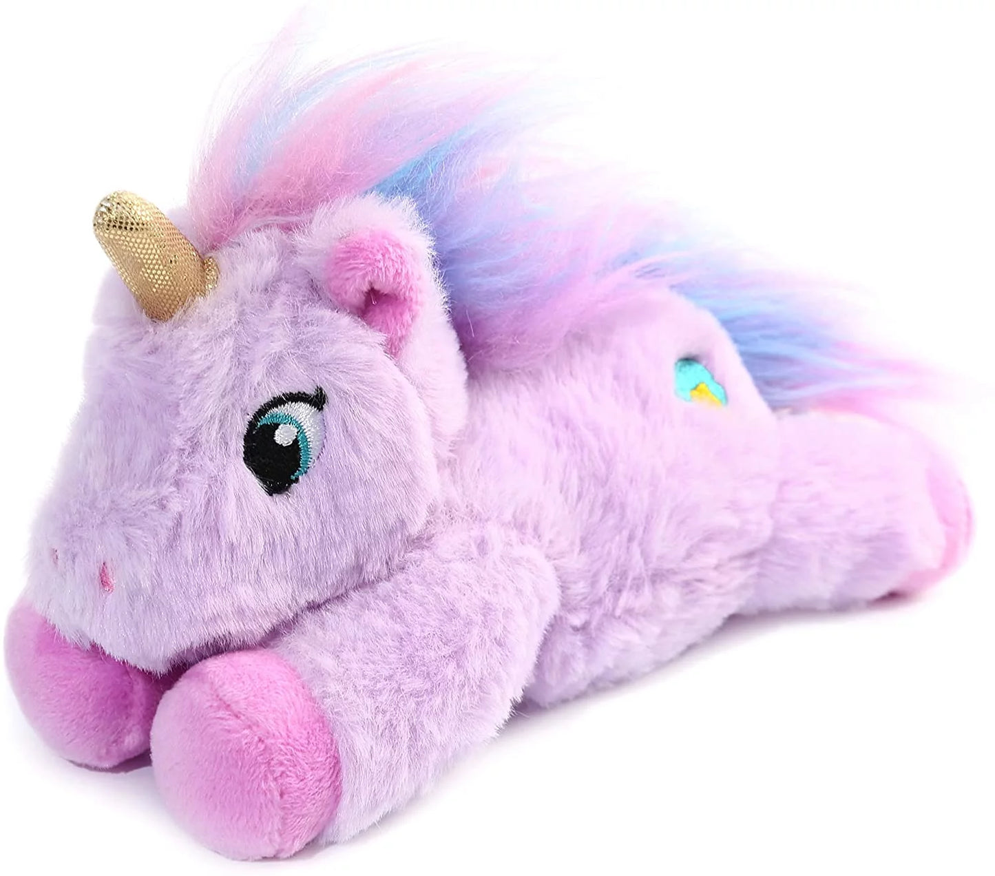 2 Pcs 7 in Unicorn Stuffed Animal Plush Toys Gift for Kids Girls Boys, Purple and White