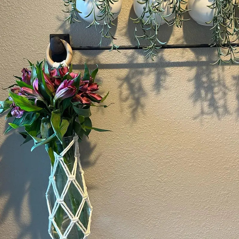 Macrame Wall Flower Vase Holder Wall Hanging