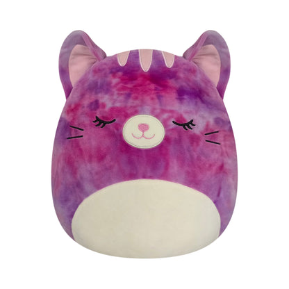 14" Tie-Dye Pink Cat - Caeli, the Stuffed Animal Plush Toy