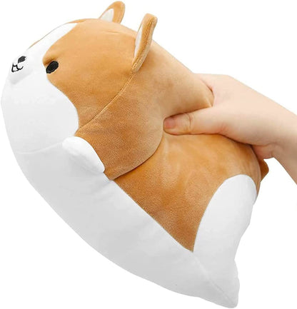 13.7”/35Cm Corgi Plush Cute Pillow Dog Plush Kawaii Plush Cute Stuffed Animal Plush Pillows Corgi Stuffed Animal Plush Dog,Stuffed Animals for Girls Birthday,Brown