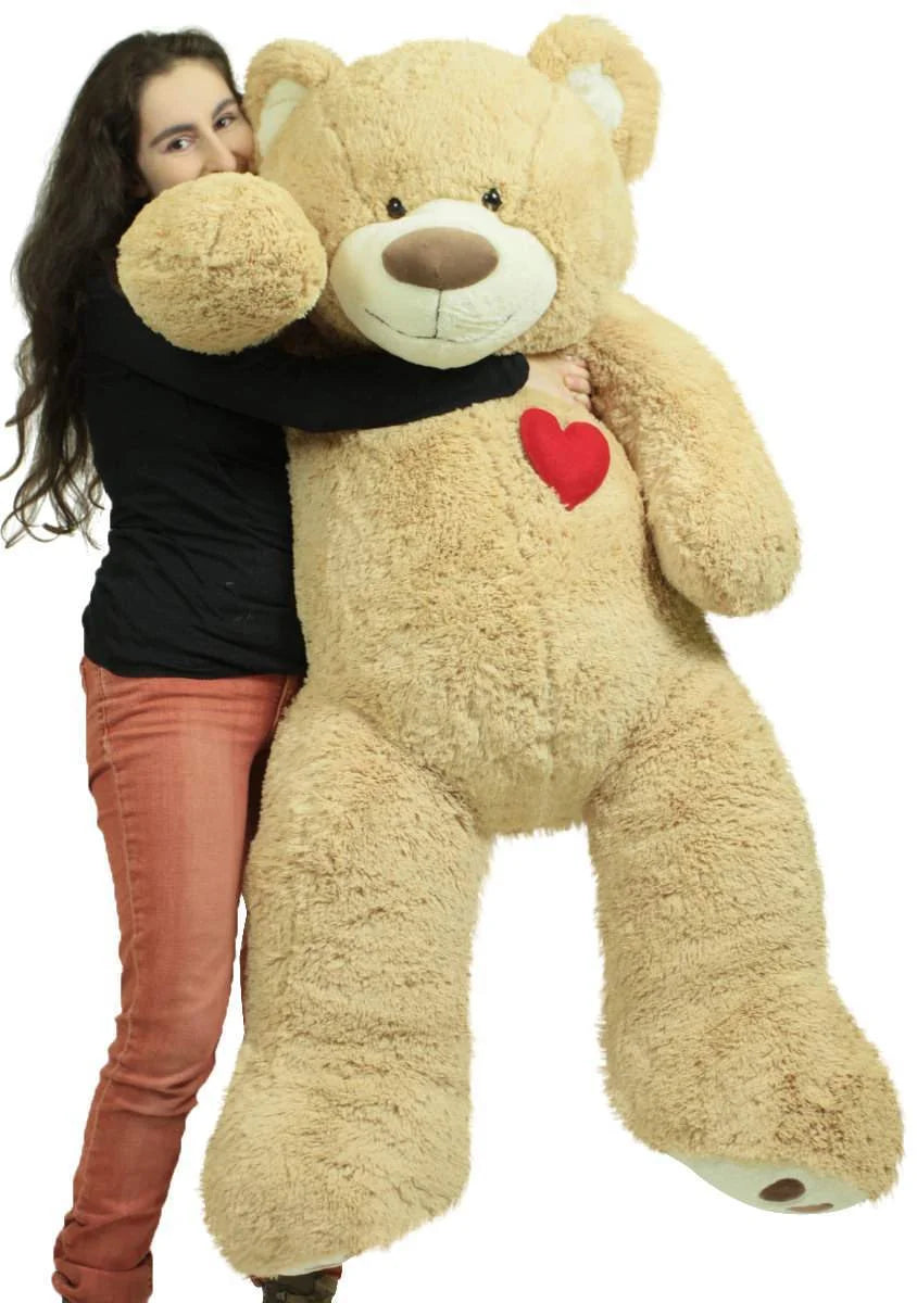 Giant 5 Foot Teddy Bear 60 Inches Soft  Valentines Day Gift, Huge and Fully-Stuffed, Heart on Chest to Express Love, Huge Stuffed Animal in Big Box Ready to Hug