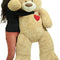 Giant 5 Foot Teddy Bear 60 Inches Soft  Valentines Day Gift, Huge and Fully-Stuffed, Heart on Chest to Express Love, Huge Stuffed Animal in Big Box Ready to Hug