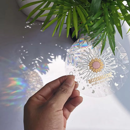 Sun Catcher Wall Stickers Rainbow Maker Prism Light Catcher PVC Window Film Self Adhesive Decal for Home Bedroom Decor