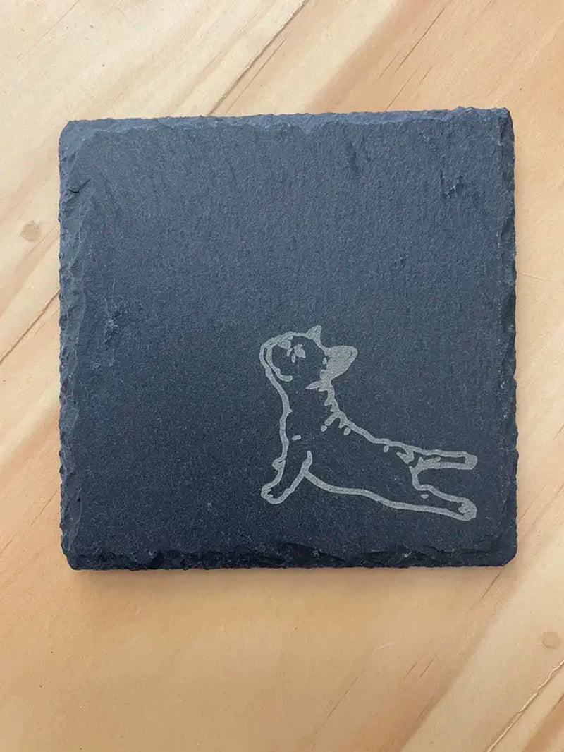 Frenchie Gift. French Bulldog Coasters, Dog Coasters, Cork Engraved Coasters, Frenchie Mom, Dog Mom, French Bulldog Gift, Bulldog Gift