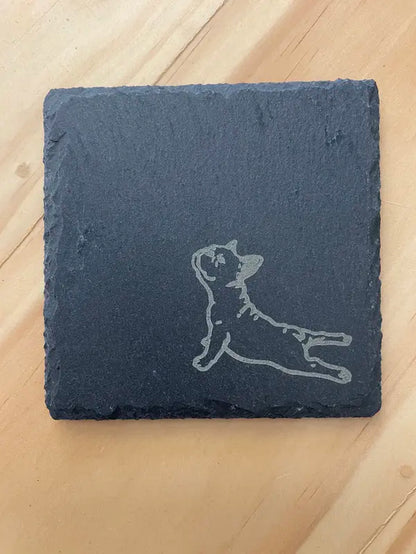 Frenchie Gift. French Bulldog Coasters, Dog Coasters, Cork Engraved Coasters, Frenchie Mom, Dog Mom, French Bulldog Gift, Bulldog Gift