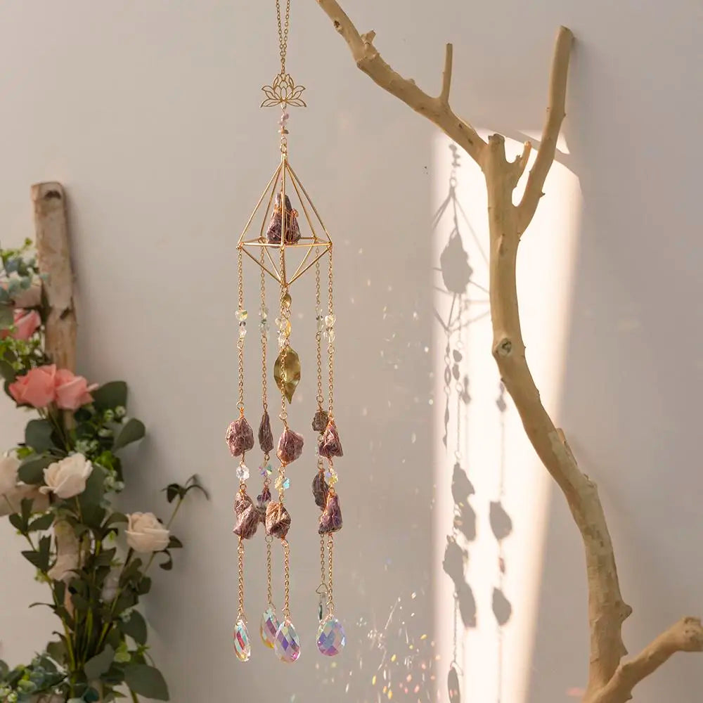 Room Decor Artificial Crystal Light Catcher, Hanging Wind Chime, Window Light Catchers, Creative Light Catcher for Outdoor & Indoor Decoration, Durable Hanging Decor