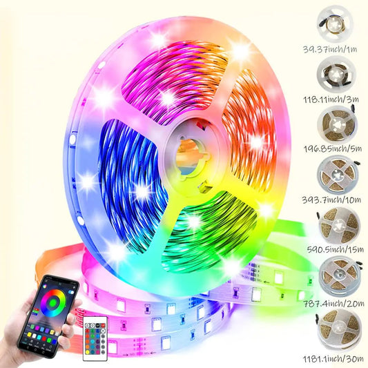 LED Strip Light for Ramadan Decor, 1 Piece 5050 RGB Color Changing LED Light with APP & Remote Control, Colorful Ambient Light Sweet Furniture for Home Party Room Decor, Ramadan Decorations, Ramadan Gifts, Mean Girls Decorations, Room Decor