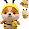 Squirrel-Bee Stuffed Animal Squirrel Wearing Bumble Bee Costume Plushies Chipmuck Dressed as Cute Honeybee Plush Toys Chipmuck for Kids Stuffed Shiba Inu Animals for Lover 10 Inch