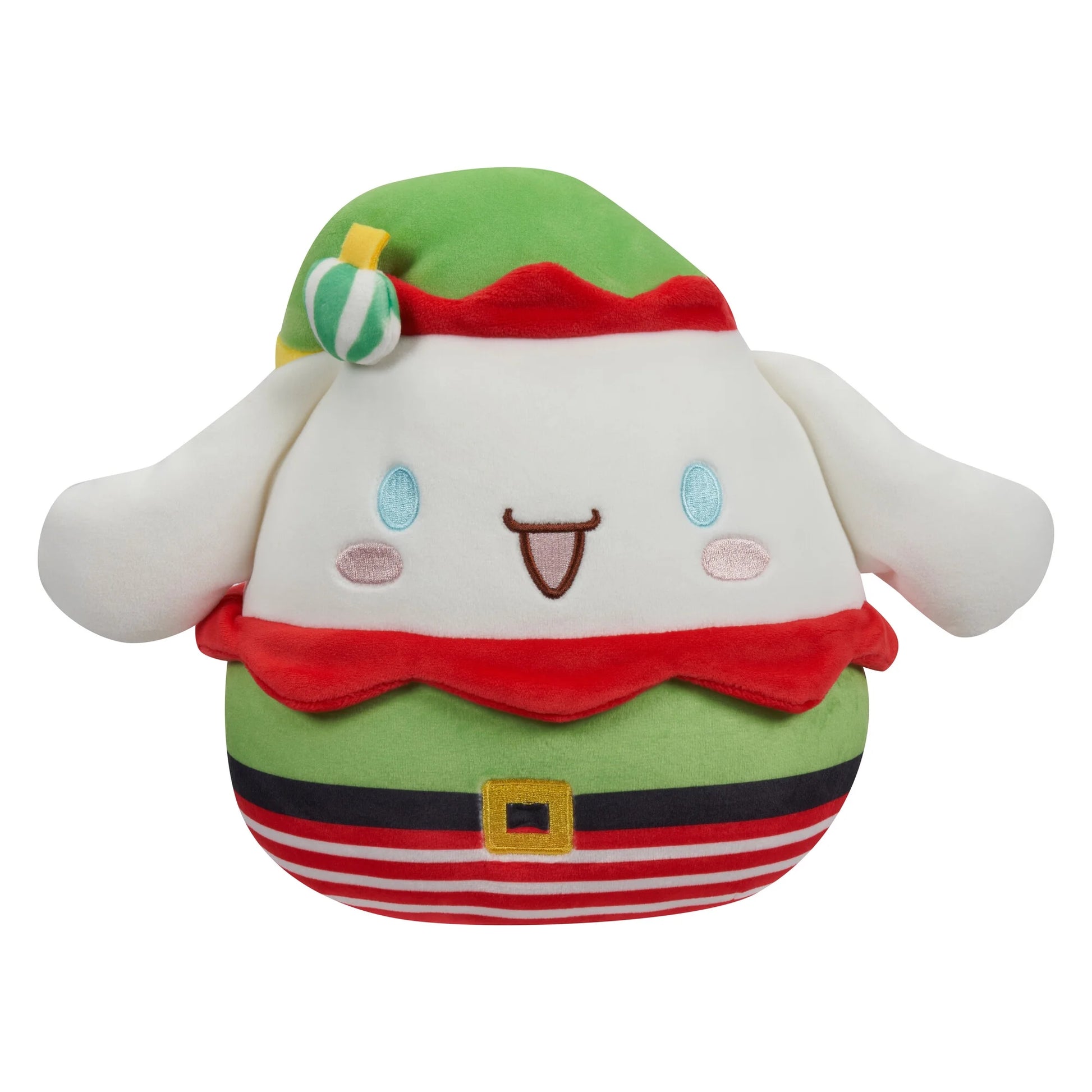 Sanrio 8-Inch Green and Red Cinnamoroll Holiday Elf Plush Child'S Ultra Soft Plush