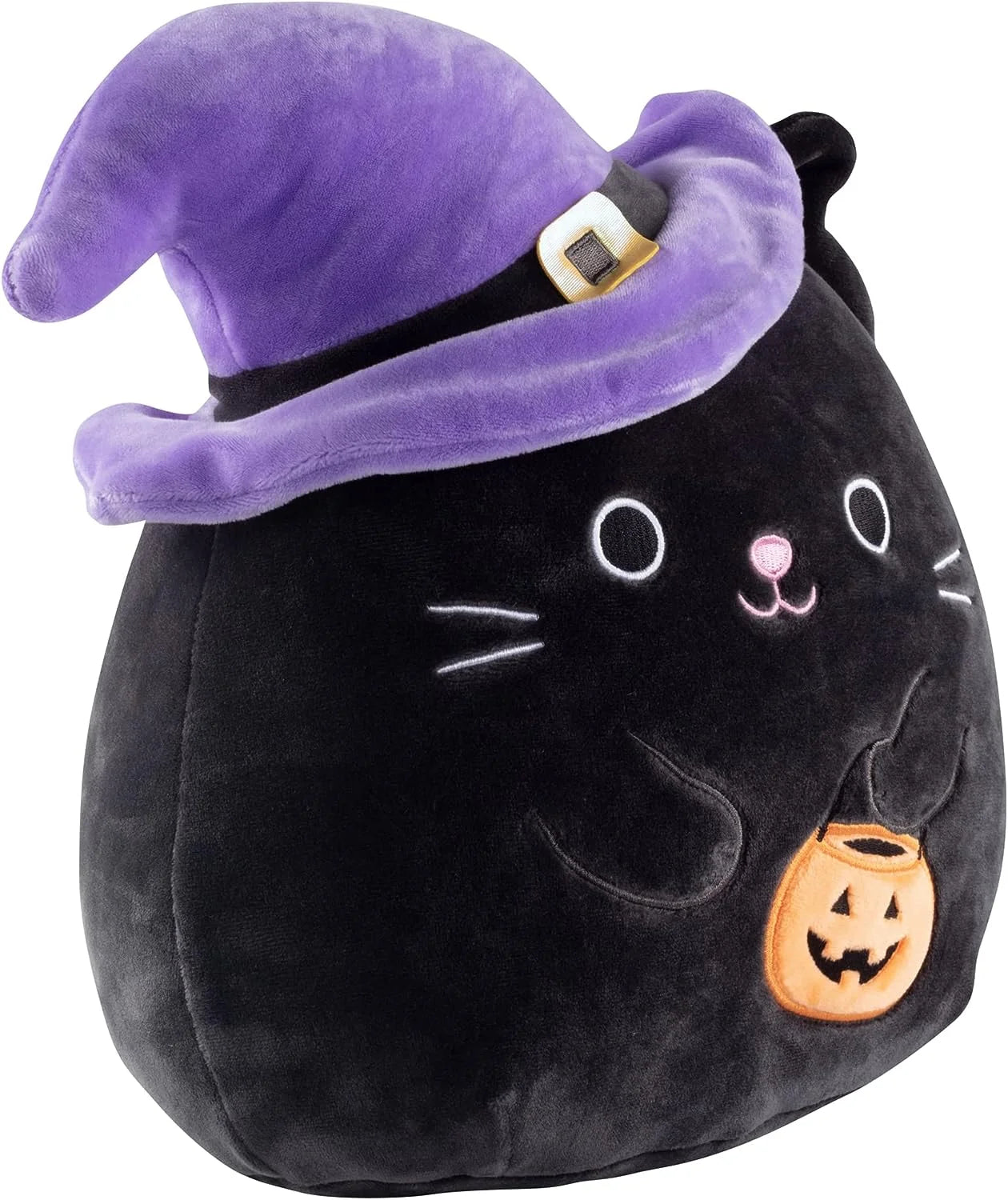 10" Black Cat with Witch Hat - Official Kellytoy Halloween Plush - Cute and Soft Stuffed Animal Toy - Great Gift for Kids