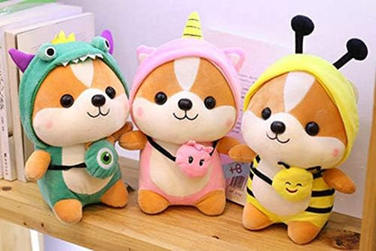 Squirrel-Bee Stuffed Animal Squirrel Wearing Bumble Bee Costume Plushies Chipmuck Dressed as Cute Honeybee Plush Toys Chipmuck for Kids Stuffed Shiba Inu Animals for Lover 10 Inch